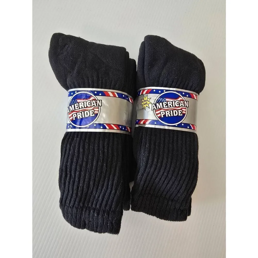 American Pride Tube Socks Sz 10-13